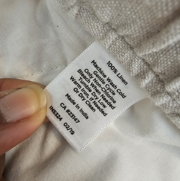 Talbots Linen Cream Natural Minimalist Casual Coastal Shorts Size XL - Picture 5 of 7